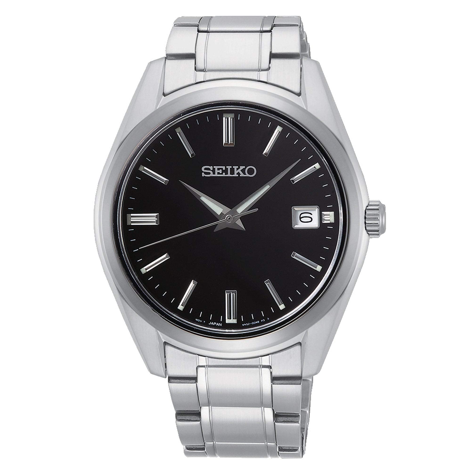 Seiko Men's Stainless Steel Analog Watch - Water Resistant, Date Display - Perfect for Business, Casual & Formal Occasions