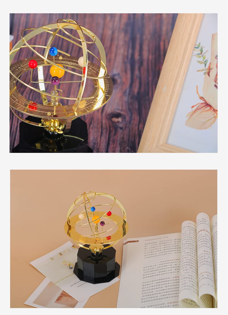 Grand Orrery Solar System Model - Dynamic Planetary Orbit Display with Moving Planets | Scientific Home Decor & Astronomy Educational Tool for Office, Classroom, and Living Room