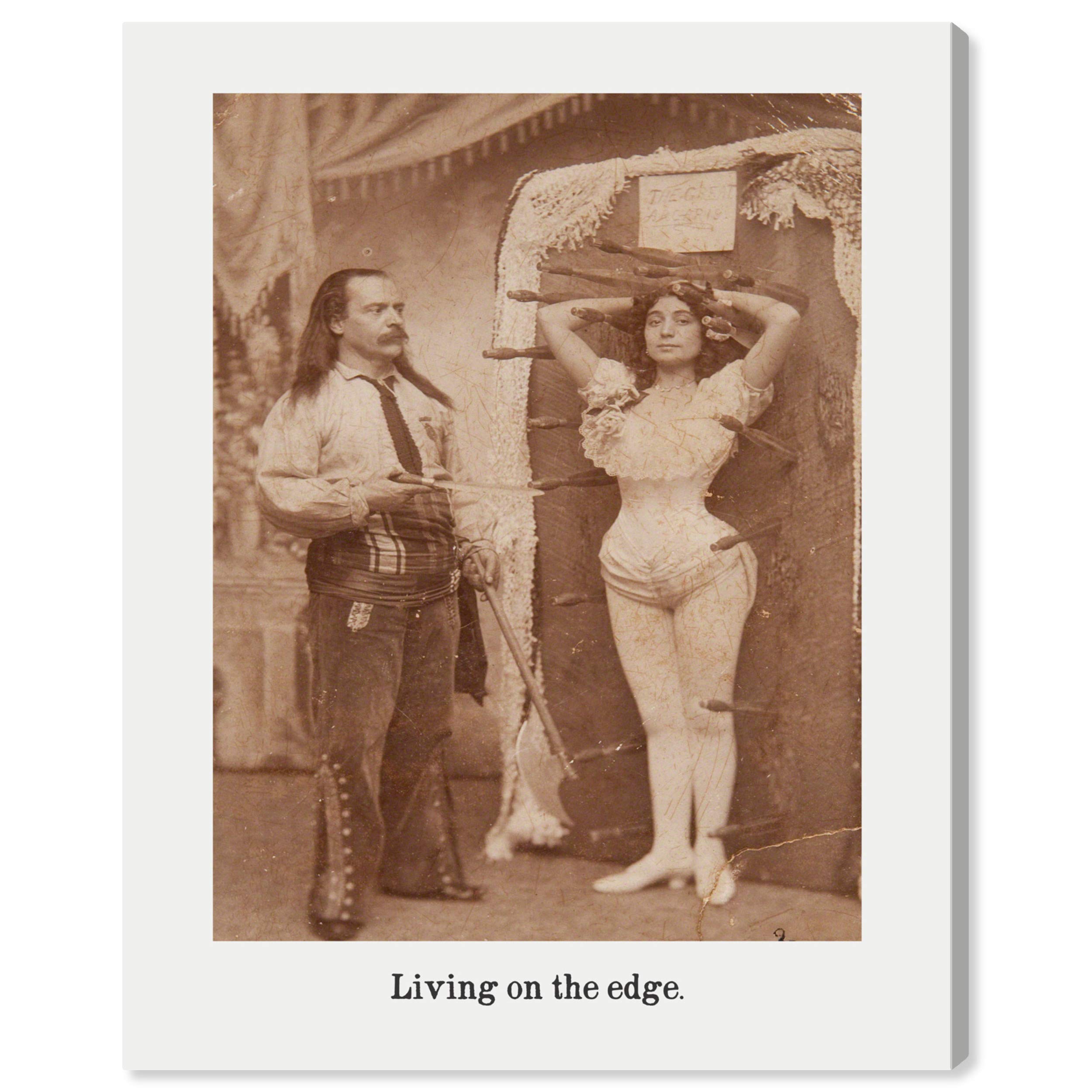 Living on The Edge Wall Art Canvas Print - 30x36 Inch Brown & White Home Decor by Oliver Gal Artist Co. | Perfect for Living Room, Bedroom & Office Wall Decor
