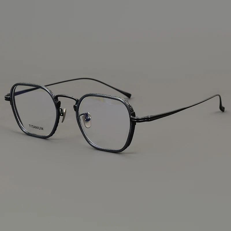 Stylish Aimee Unisex Full Rim Square Titanium Eyeglasses Frame 1110531 - Lightweight & Durable for Work, Reading & Fashion
