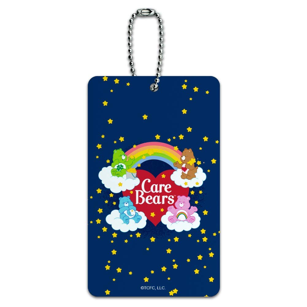 Care Bears Classic Logo Luggage Tag Set - Cute Carry-On ID Tags for Kids & Travel Enthusiasts - Perfect for Suitcases, Backpacks & School Bags