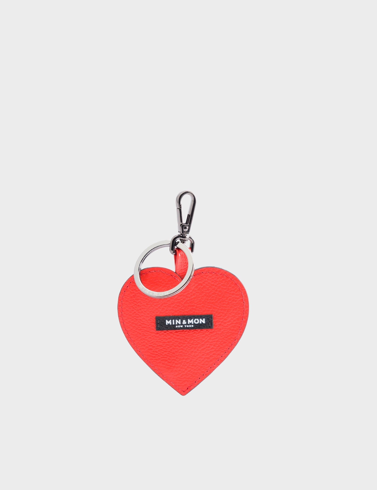 Hearty Smile Charm Fiesta Red Leather Keychain - Durable & Stylish Key Ring for Women & Men - Perfect for Gifts, Party Favors & Everyday Use