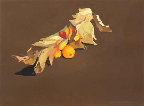 Gilbert Lewis: Untitled (Fall Leaves) - Vintage Art Print for Home Decor, Autumn Wall Art, Perfect for Living Room, Bedroom, or Office