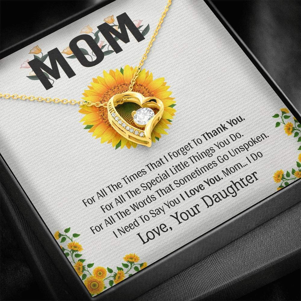 Forever Love Heart Necklace - Sterling Silver Jewelry for Women | Romantic Gift for Mother's Day, Christmas, Birthday with Message Card | Perfect for Anniversaries, Valentine's Day & Special Occasions