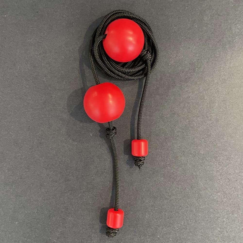 AroundSquare Monkey Knuckles - Mini Delrin Juggle Balls (Red) for Stress Relief, Hand Exercise & Skill Training - Perfect for Office, Travel & Outdoor Play