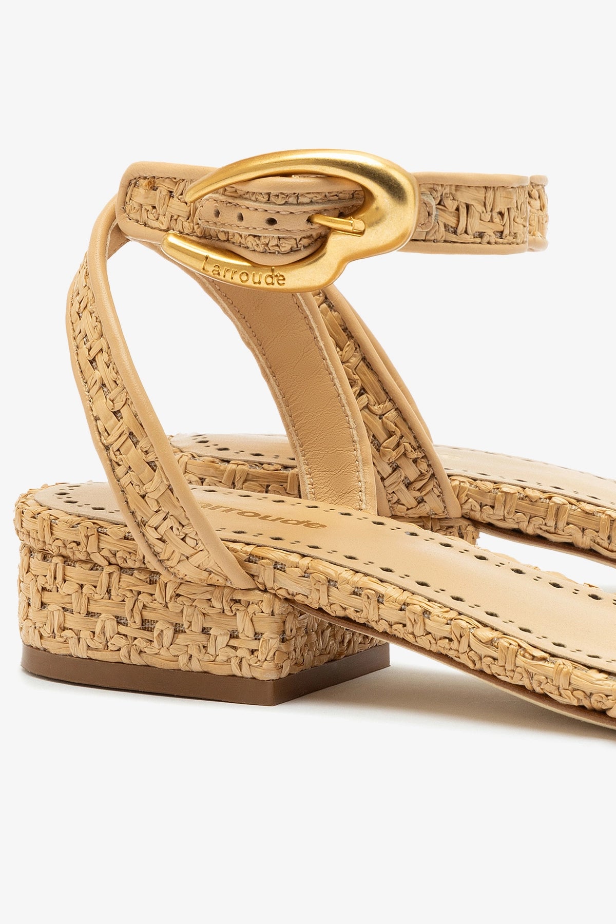 Verona Flat Sandal Women's Beige Leather & Natural Raffia Summer Sandals - Comfortable Casual Shoes for Beach, Vacation and Everyday Wear