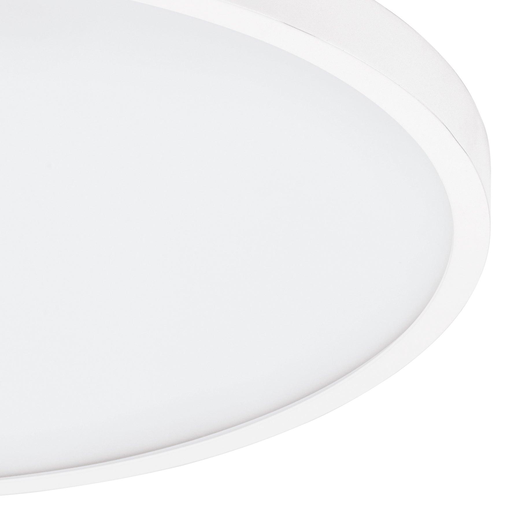 Eglo Fueva 1 LED Flush Mount Ceiling Light Fixture - 50cm Modern White Lighting for Bedroom, Kitchen & Hallway