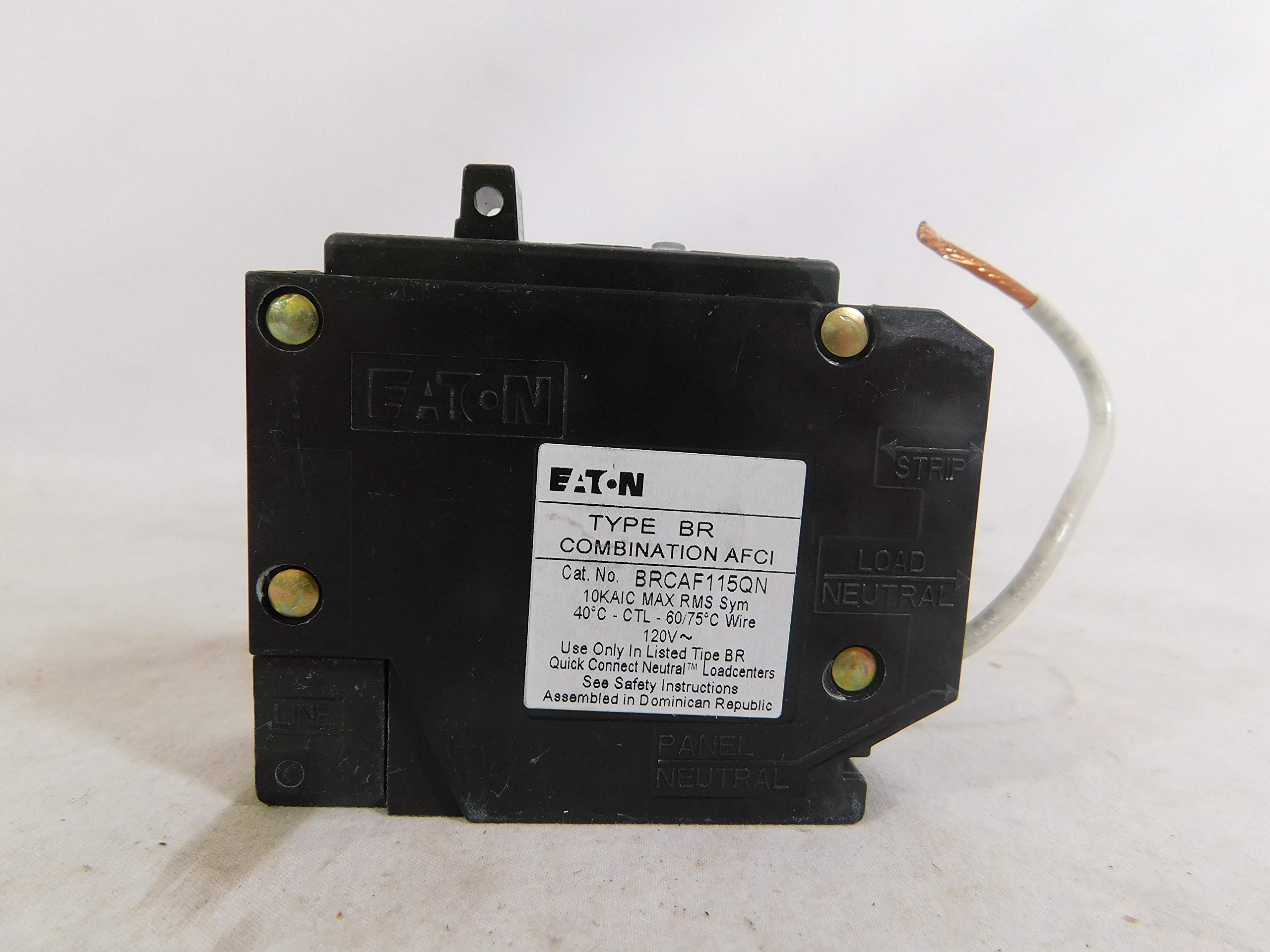 Eaton Cutler Hammer BRCAF115QN AFCI Combo Circuit Breaker 15 Amp Quick Connect - Arc Fault Protection for Home Electrical Safety | Perfect for Bedrooms, Living Rooms & Kitchens