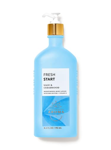Bath & Body Works Fresh Start Sage & Cedarwood Scented Body Lotion - 6.5 Fl Oz | Moisturizing & Relaxing for Daily Skincare Routine