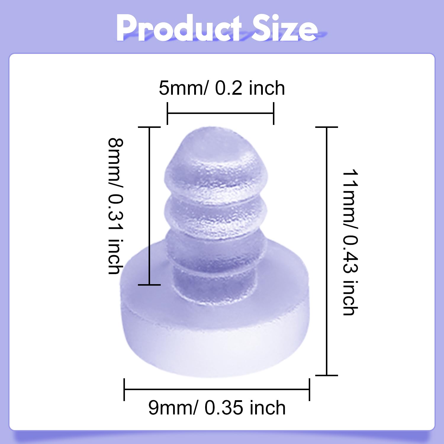 MroMax 30Pcs Clear Silica Gel Table Top Bumpers - Soft Stem Anti-Collision & Anti-Slip Pads for 0.2 Inch Holes - Perfect for Glass Tables, Furniture & Cabinet Protection (Home & Office Use)