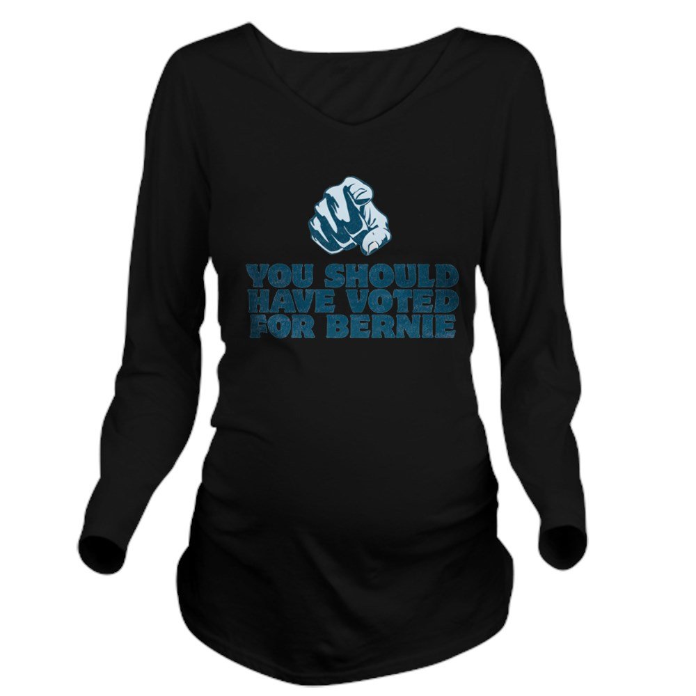 Should Have Voted Funny Long Sleeve Maternity T-Shirt for Pregnant Women - Comfortable Pregnancy Apparel for Casual Wear & Political Events