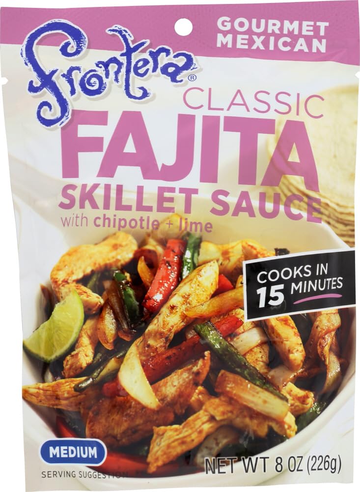 HAO BOSCH Frontera Classic Fajita Skillet Sauce - 6 Pack | Authentic Mexican Cooking Sauce for Fajitas, Tacos & Grilling | Perfect for Family Dinners & BBQs