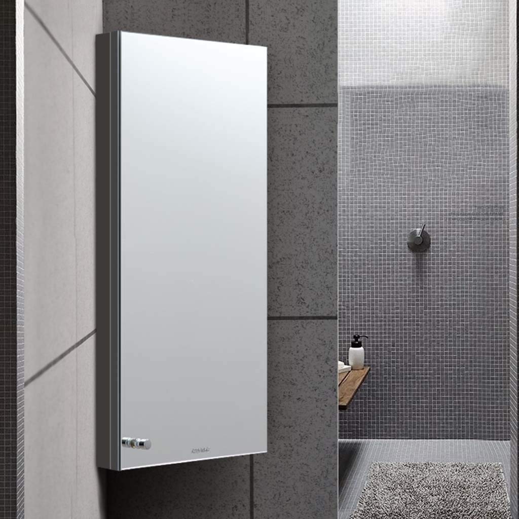 Corner Mirror Cabinet for Bathroom - Stainless Steel Triangle Wall Cabinet with 3-Tier Storage, Silver (36x60x19cm) - Perfect for Small Bathrooms, Powder Rooms & Vanity Areas