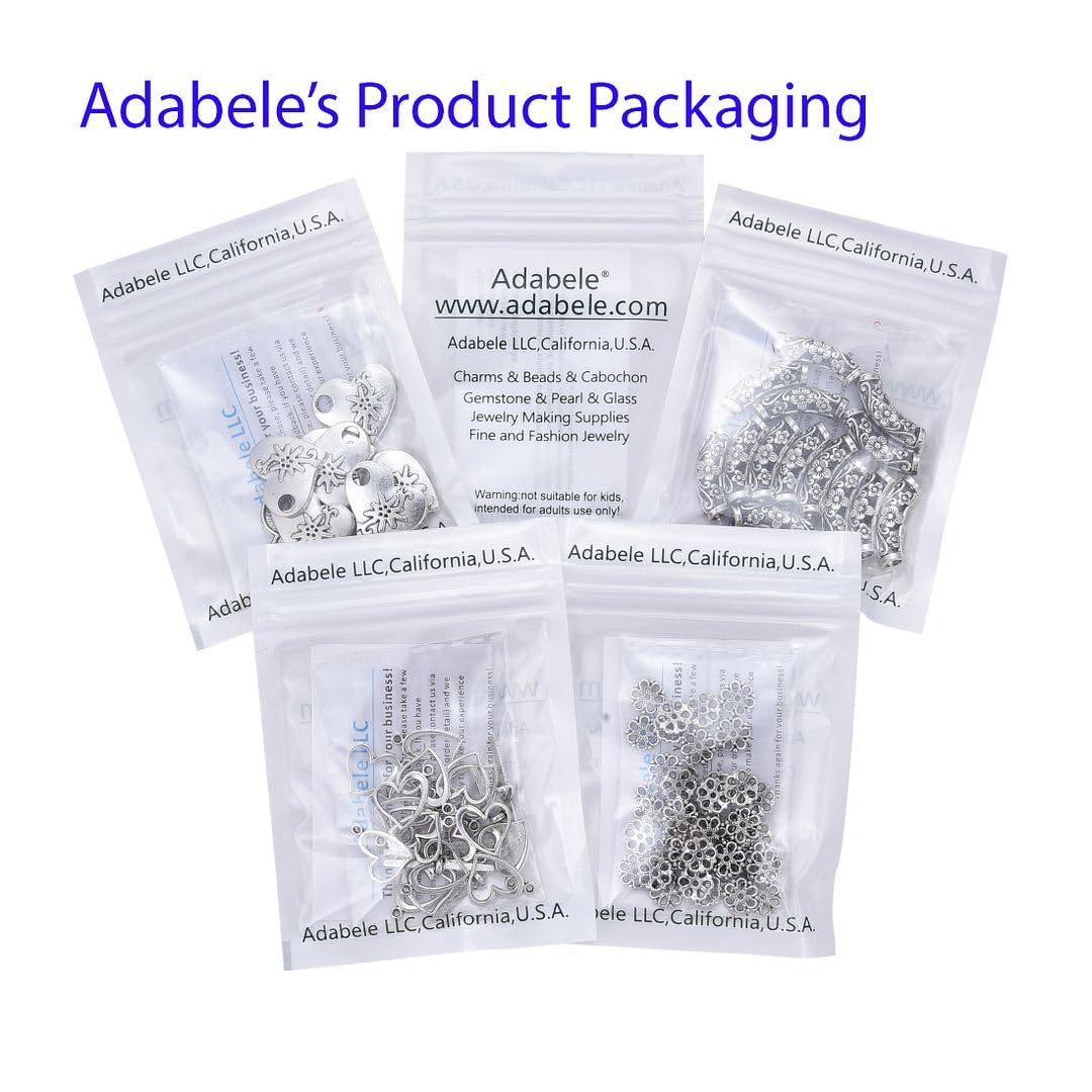 Adabele Flower Vine Strength Symbol Heart Charm Pendant - Antique Silver Jewelry for Necklace, Bracelet, Anklet, Earrings & Keychain - Perfect for DIY Crafting, Gift Giving & Boho Fashion Accessories