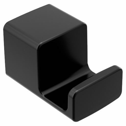 Moen 90 Degree Robe Hook in Matte Black - YB8803BL - Space-Saving Bathroom & Bedroom Organizer for Towels, Robes & Clothes