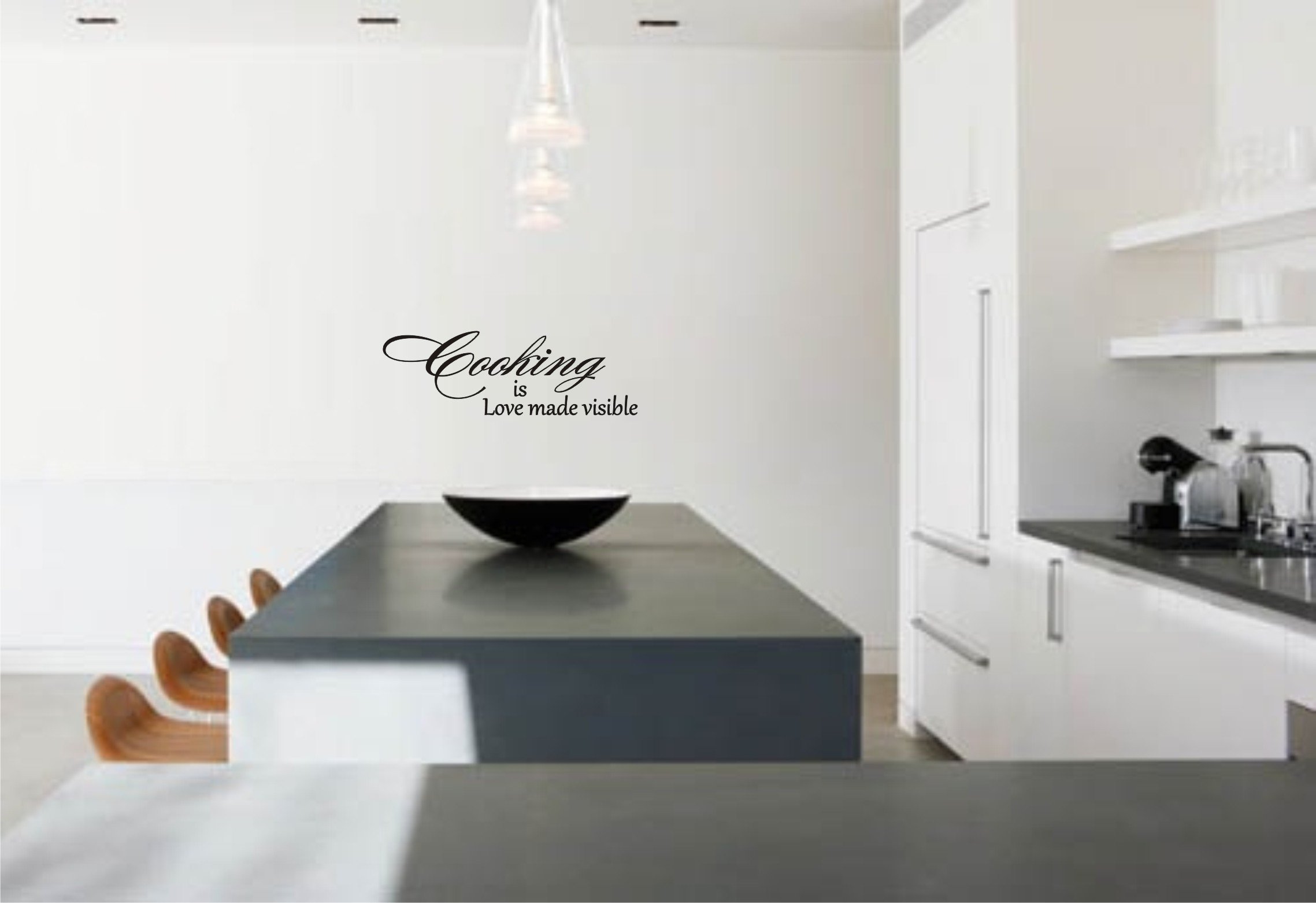 Kitchen Wall Art with Inspirational Cooking Quotes - 'Cooking is Love Made Visible' - Perfect for Home Decor & Gift Ideas