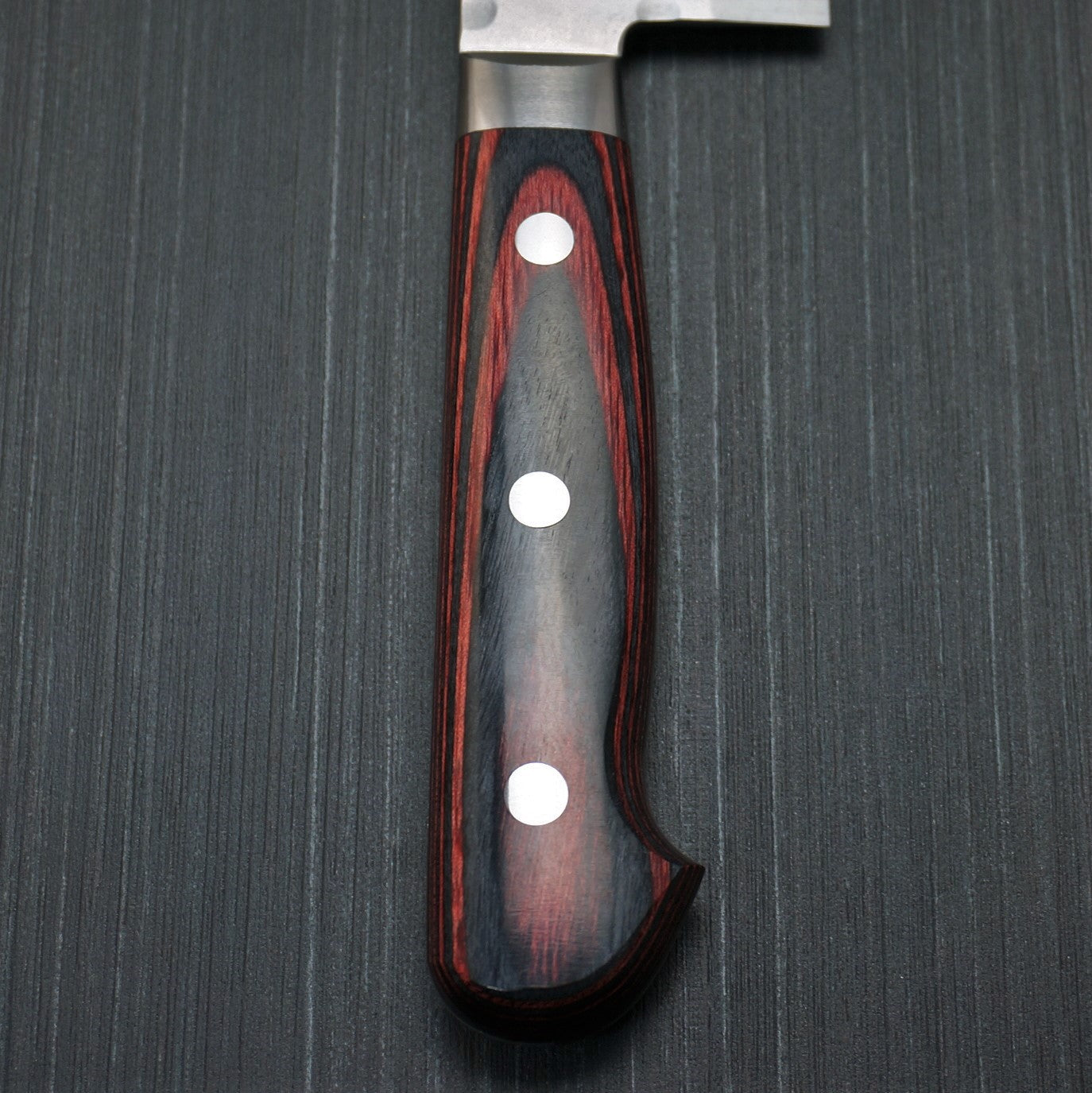 Premium Yoshimi Kato SG2 Hammered Santoku Kitchen Knife 175mm with Red Handle - Japanese Damascus Steel Chef Knife for Slicing, Dicing & Chopping Vegetables, Meat & Fish - Perfect Gift for Home Cooks & Professional Chefs