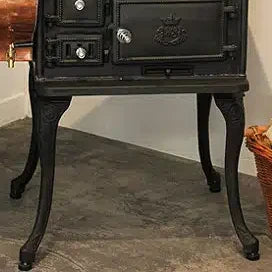 Westbo Cast Iron Wood Stove Stand - Heavy Duty & Durable Support for Fireplaces, Outdoor Camping & Home Heating