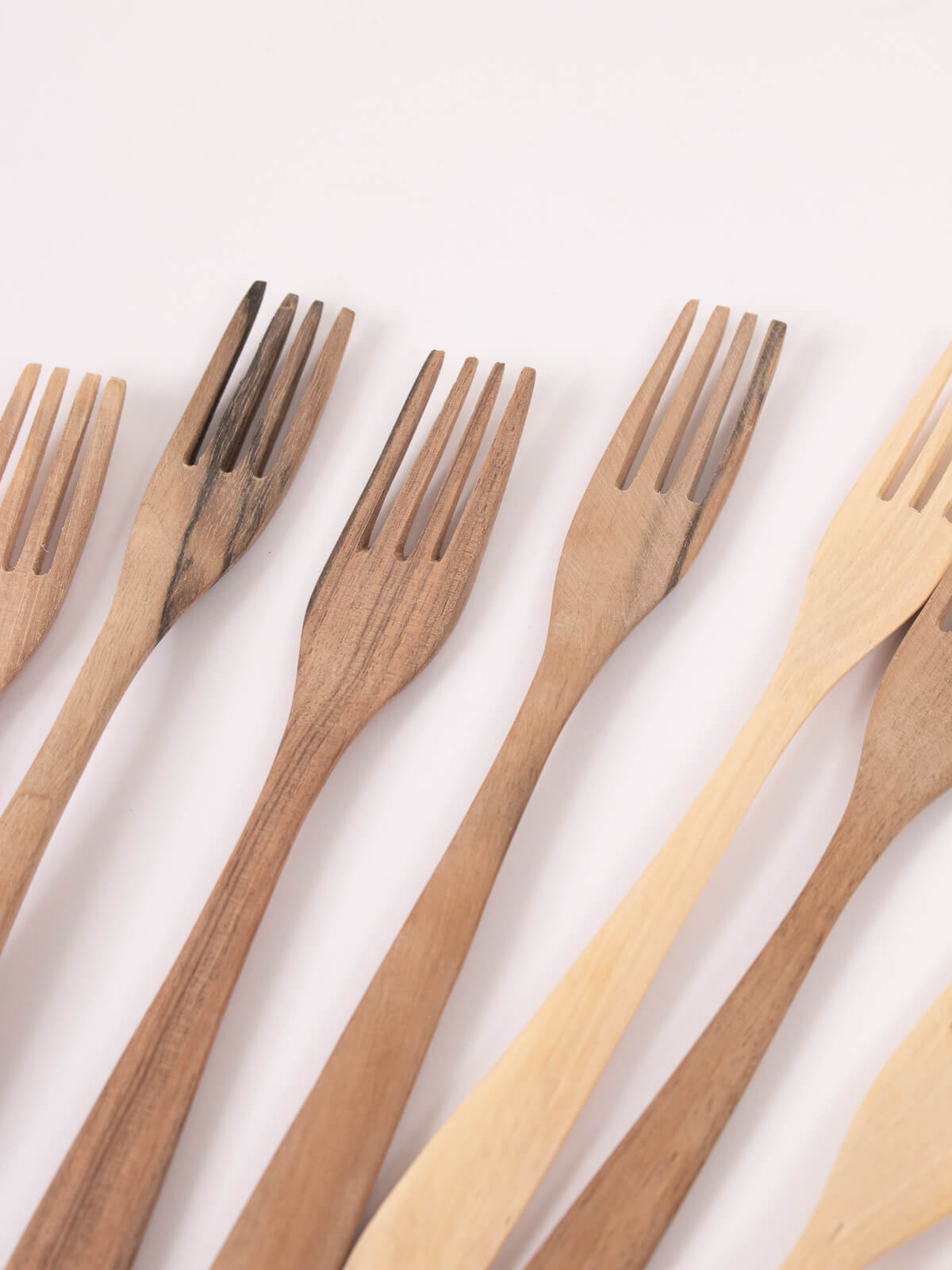 Premium Walnut Wood Fork Set - Eco-Friendly, Durable & Stylish Cutlery for Dining, Camping & Picnics