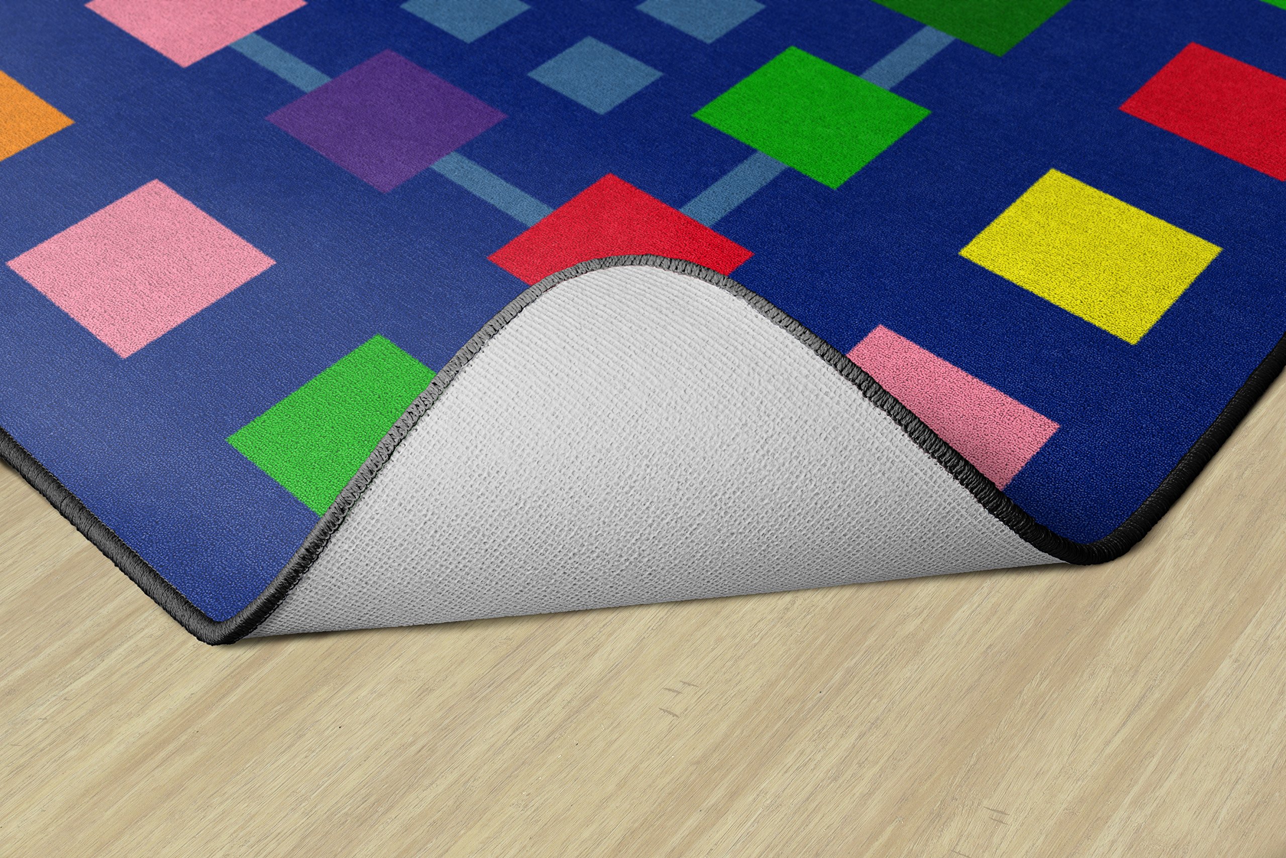 Flagship Carpets Rebordered Squares Educational Rug - 7'6
