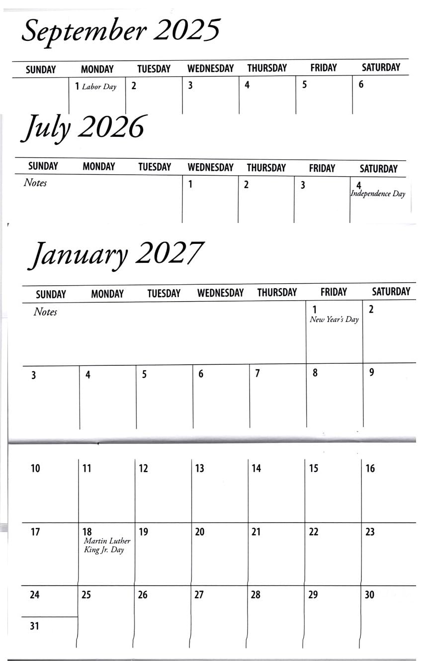 2025-2027 Glitter Sunflower Pocket Planner with Notepad - 3 Year Calendar for School, Office & Travel Organization | Cute Bling Planner for Women & Students
