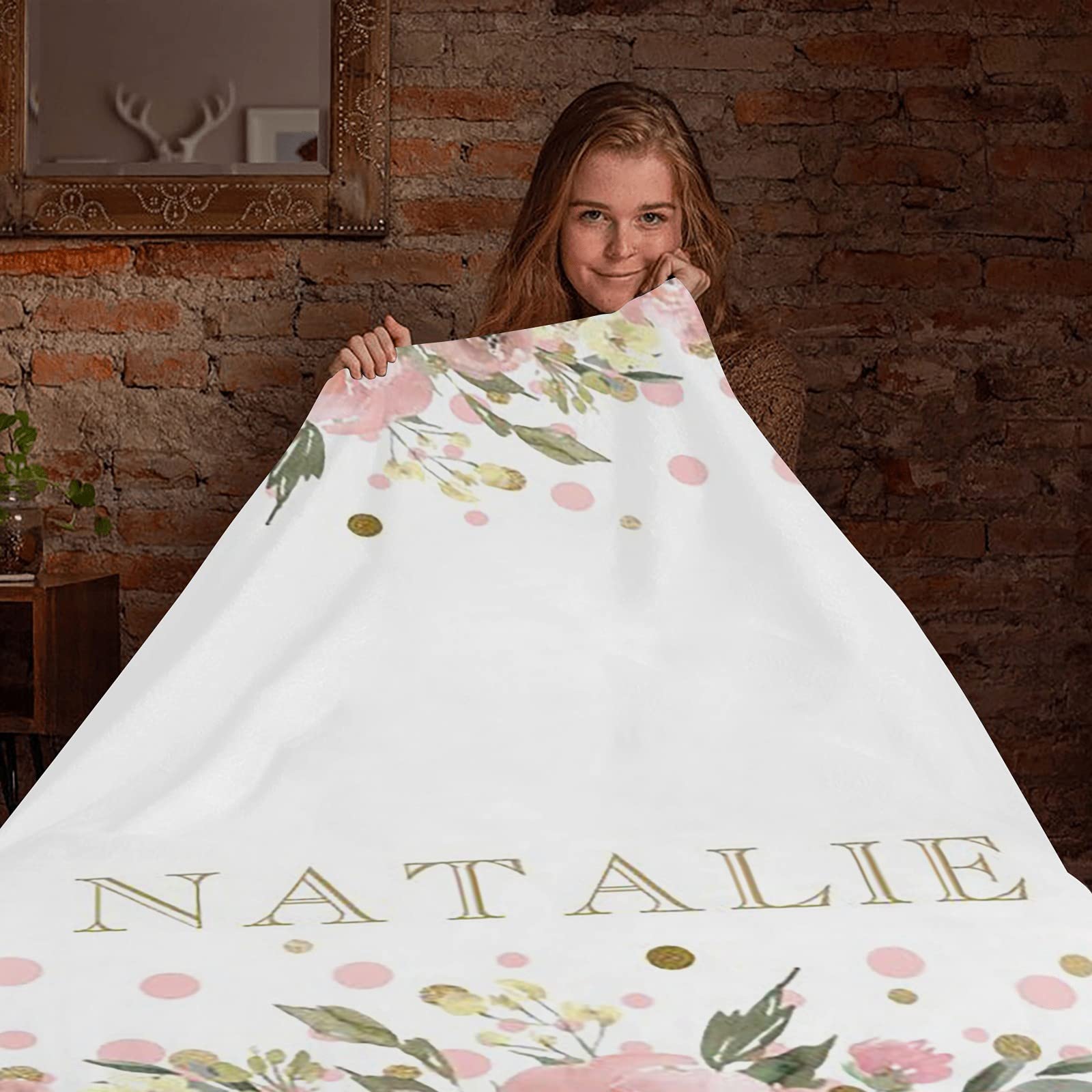 Personalized Baby Blanket with Name - Custom Embroidered Soft Blankets for Newborns, Girls & Boys - Perfect Baby Shower Gift, Nursery Decor & Cozy Swaddle for Infants