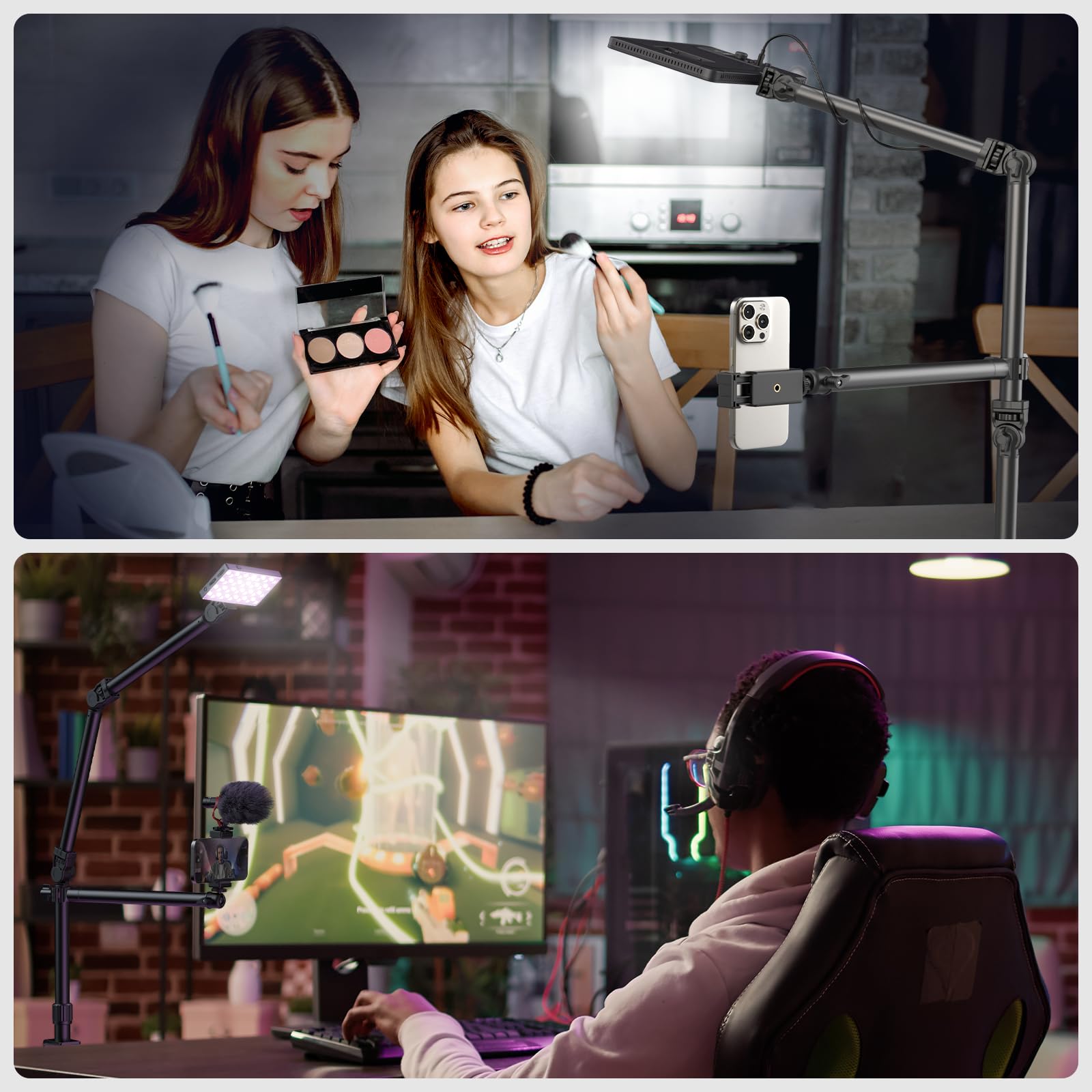 SMALLRIG Flexible Camera Desk Mount with 360° Ball Head & C-Clamp - Adjustable Arm for Photography, Videography, Live Streaming (Model 4456) - Perfect for YouTube Creators, Vloggers & Home Studio Setup