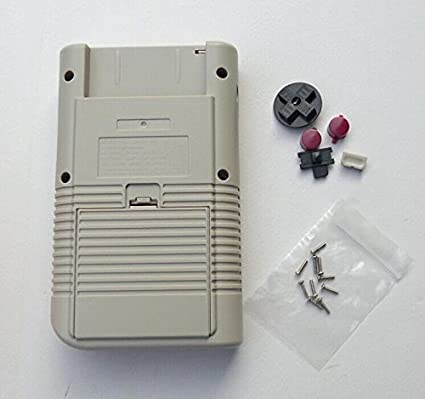 Original Gameboy DMG-01 Full Housing Shell Replacement Kit with Screwdriver - Gray Repair Parts for Gameboy Classic | DIY Restoration & Retro Gaming Accessories