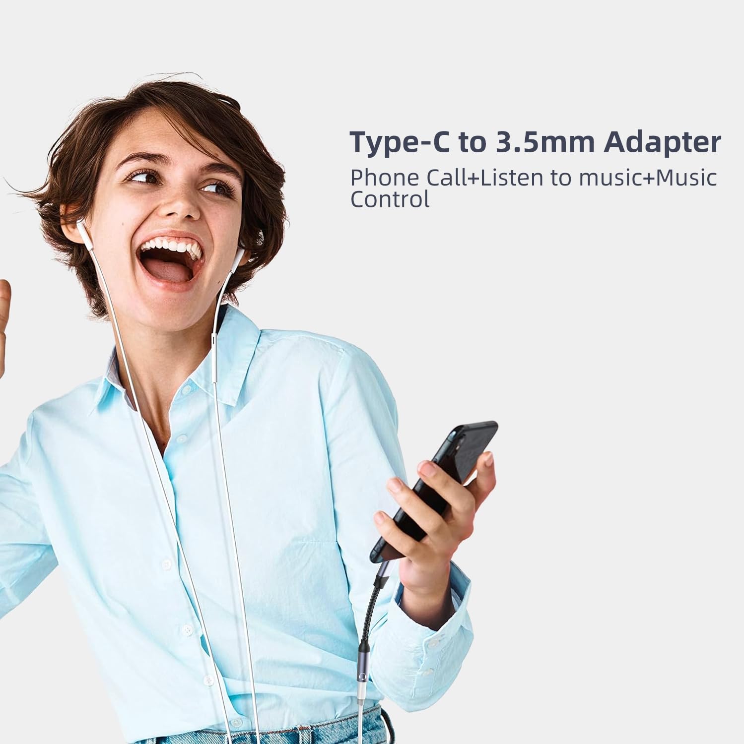 2 Pack USB C to 3.5mm Headphone Jack Adapter - Compatible with iPhone 15/14/13, Samsung Galaxy S23/S22/Note 20, Google Pixel 7/6/5 - Type C Audio Aux Dongle for Car, Home & Travel Use