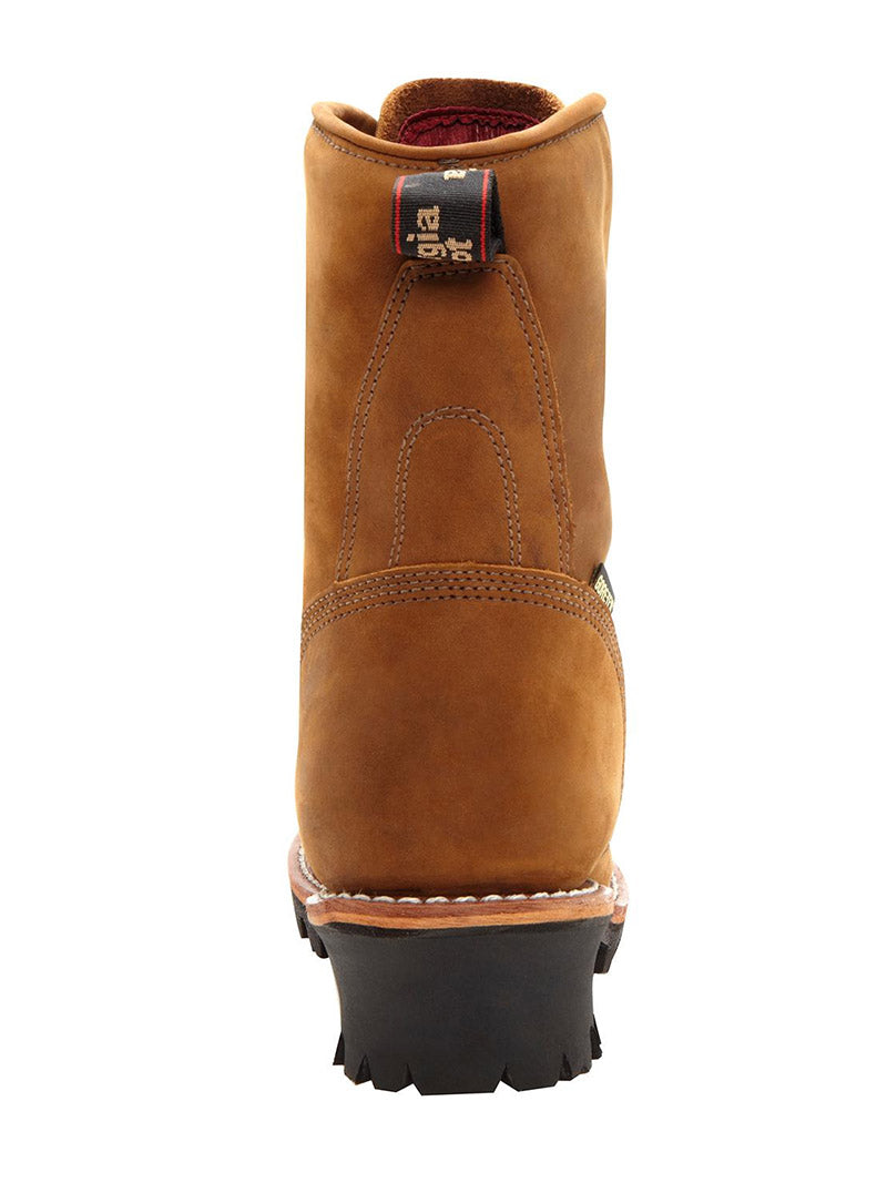 Georgia G9382 Men's Steel Toe Insulated Logger Work Boots - Waterproof, Slip Resistant, Electrical Hazard Protection - Perfect for Construction, Logging & Outdoor Work in Worn Saddle Brown