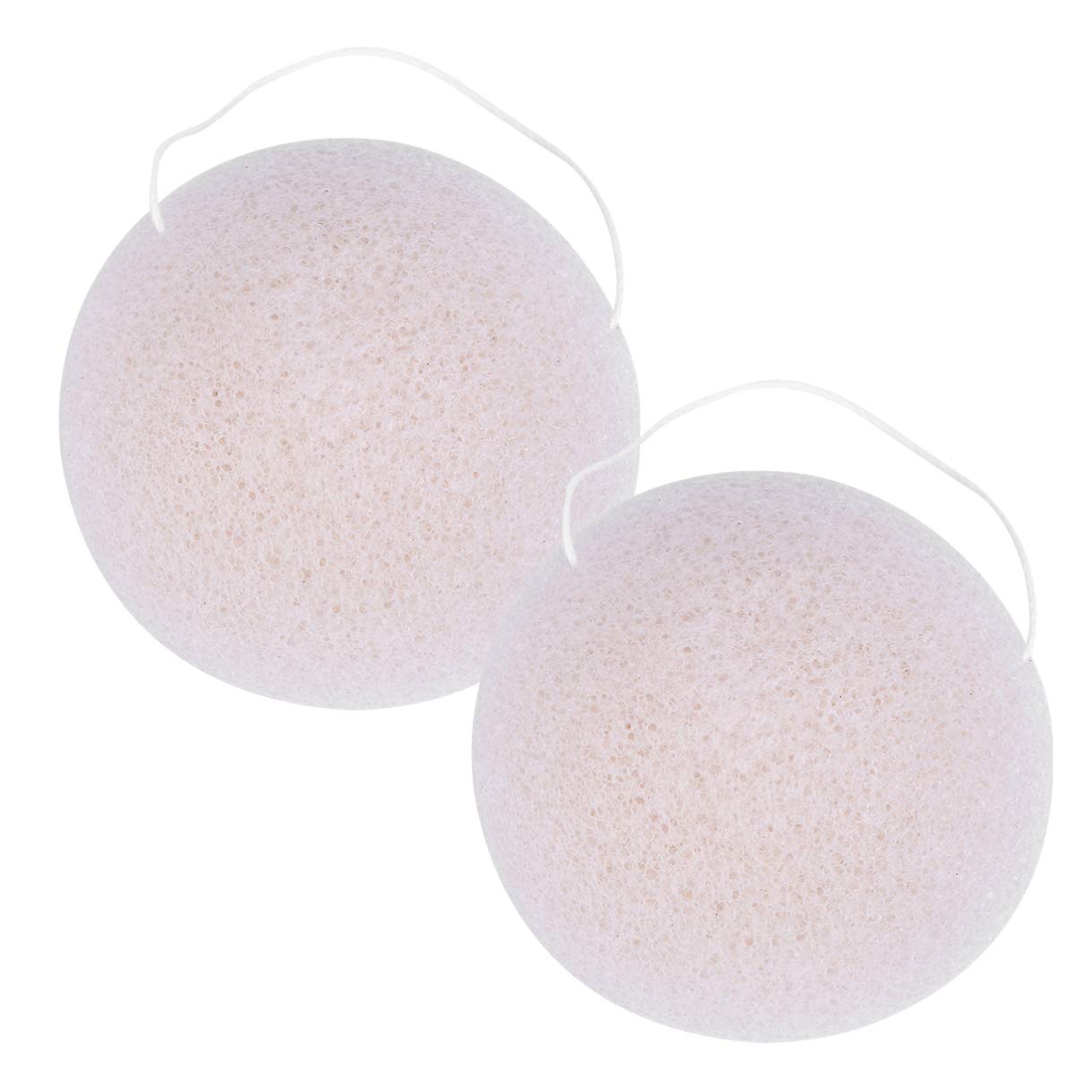 EXCEART 2-Pack Konjac Facial Sponge for Deep Cleansing & Exfoliation | Vegan Makeup Blender & Skin Care Tool | Perfect for Daily Face Wash & Makeup Removal