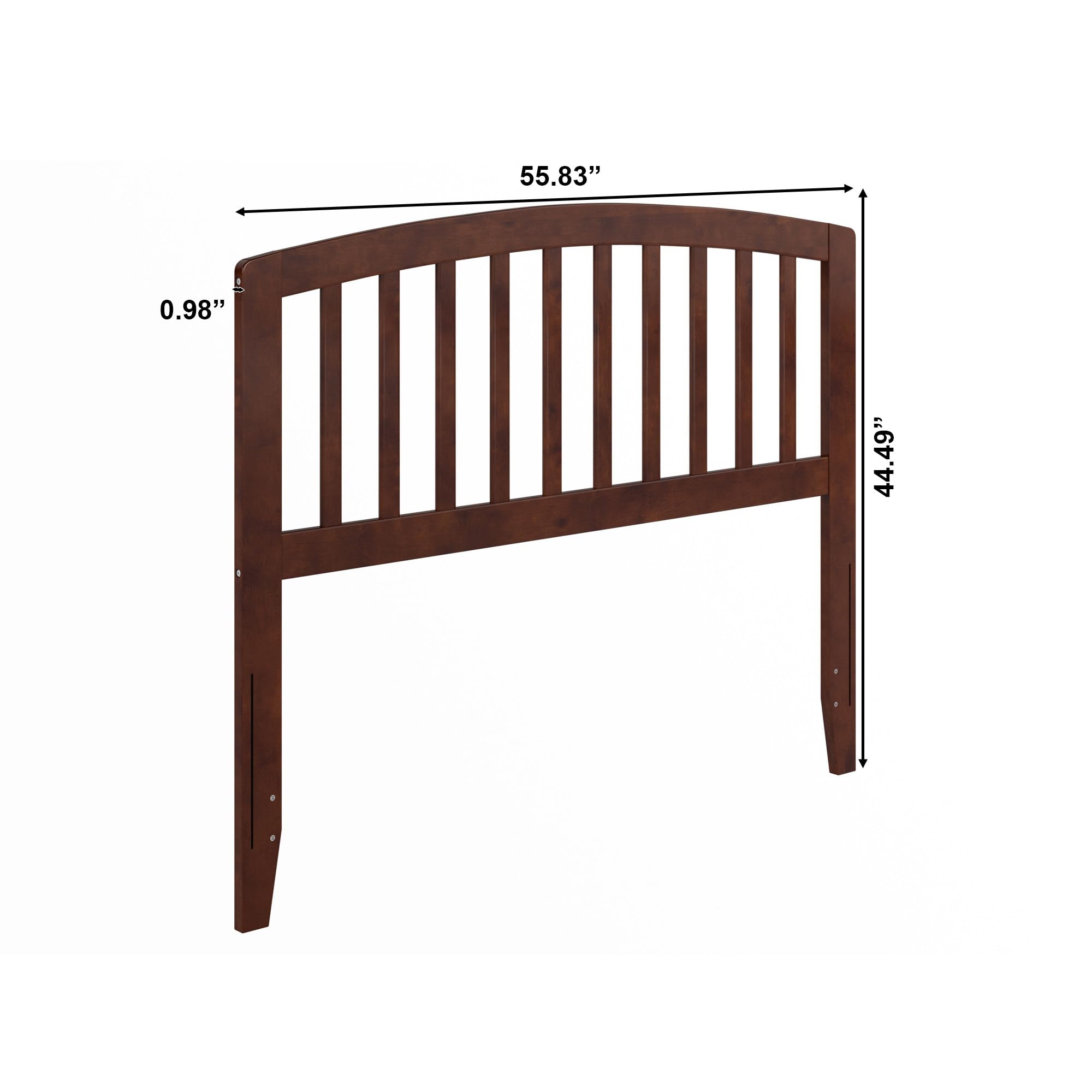 AFI Richmond Full Size Walnut Headboard with USB Charging Port - Perfect for Bedroom Upgrade & Modern Home Decor