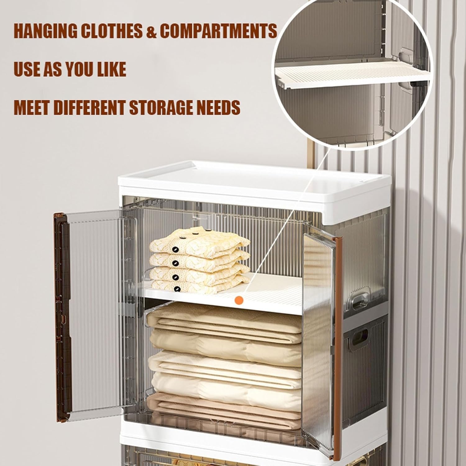 Foldable Storage Bins with Wheels - Stackable Organizer Boxes with Lids for Clothes, Toys, Books | Perfect for Home Organization, Kids Room, Garage & Office Storage