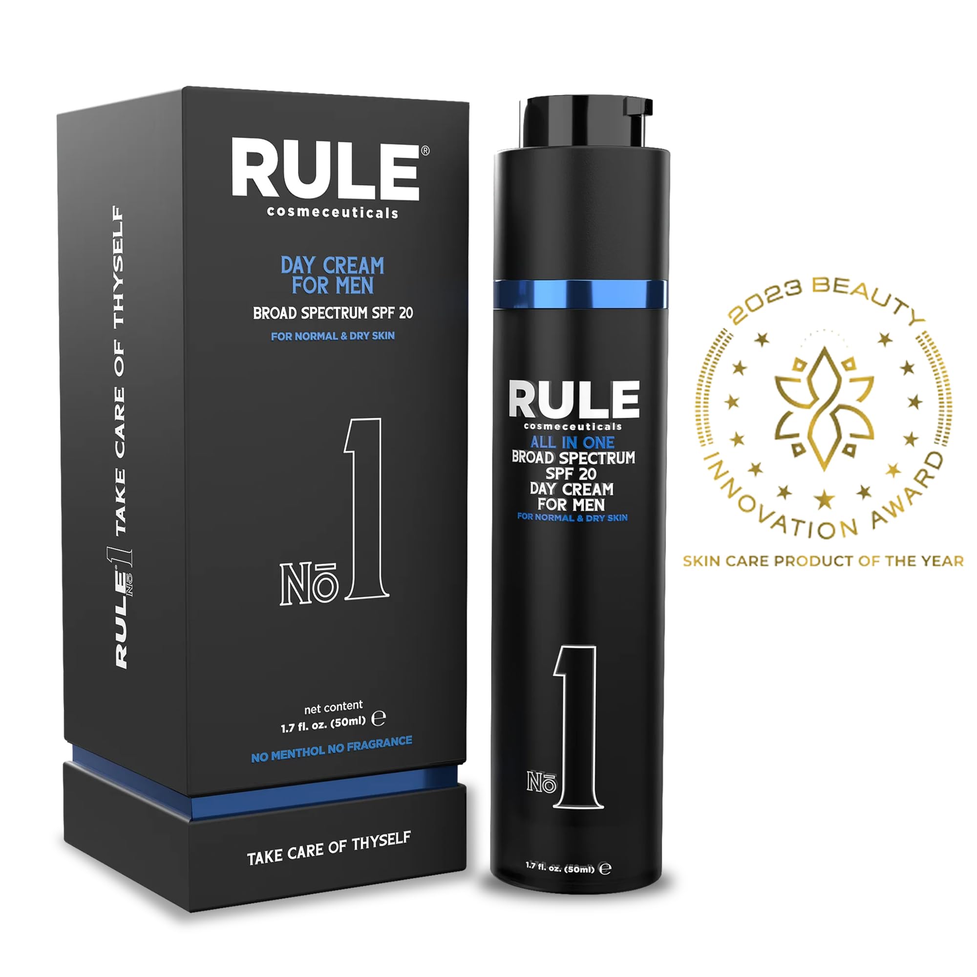 Best Men's Day Cream with SPF 20 - 10-in-1 Face Moisturizer for Combination Skin | Fragrance-Free & Menthol-Free Hydrating Cream (50mL) | Perfect for Daily Skincare Routine & Outdoor Protection