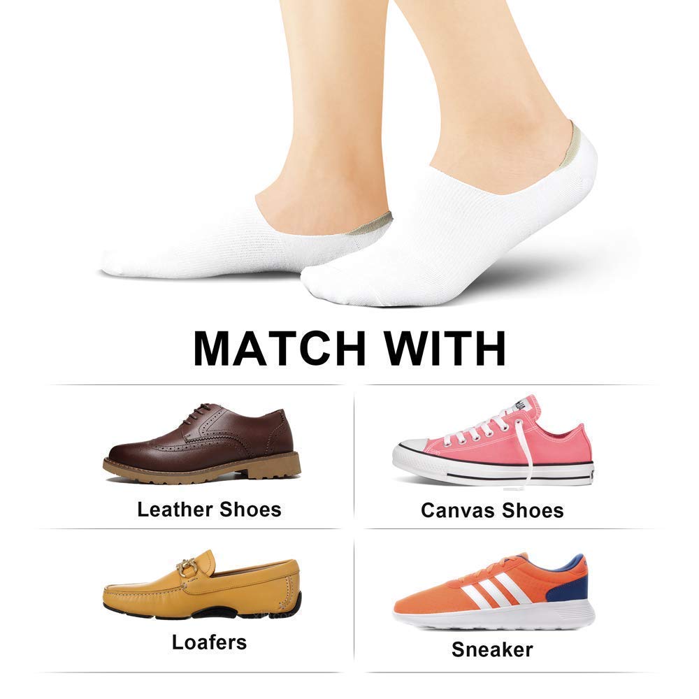 Wernies No Show Socks for Women - 16 Pairs Low Cut Invisible Socks with Non-Slip Grip & Seamless Toe - Perfect for Sneakers, Loafers and Boat Shoes