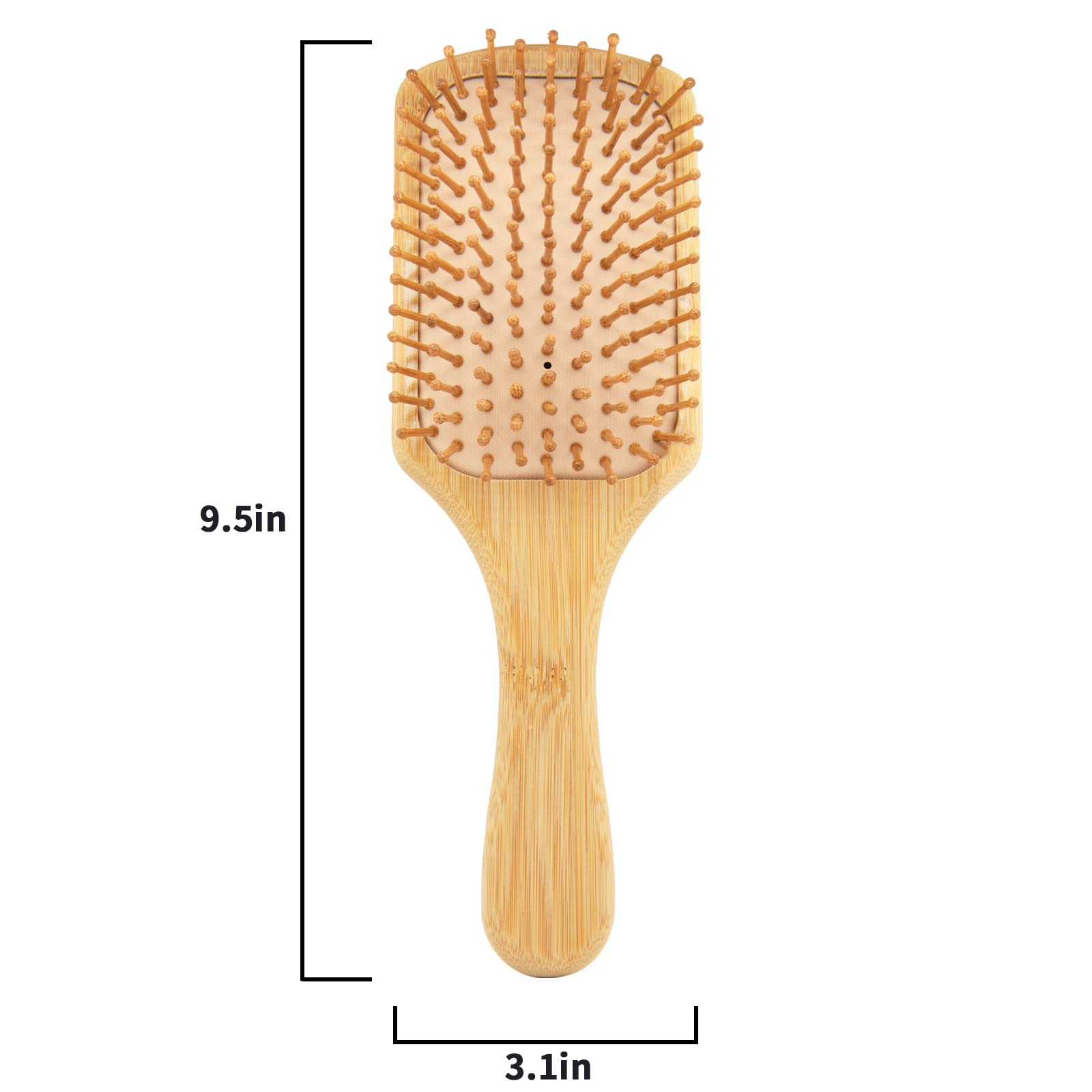Natural Bamboo Air Cushion Hair Brush for Women & Men - Wooden Scalp Massage Comb with Anti-Static Technology | Perfect for Daily Hair Care, Styling & Relaxing Scalp Massage at Home or Salon