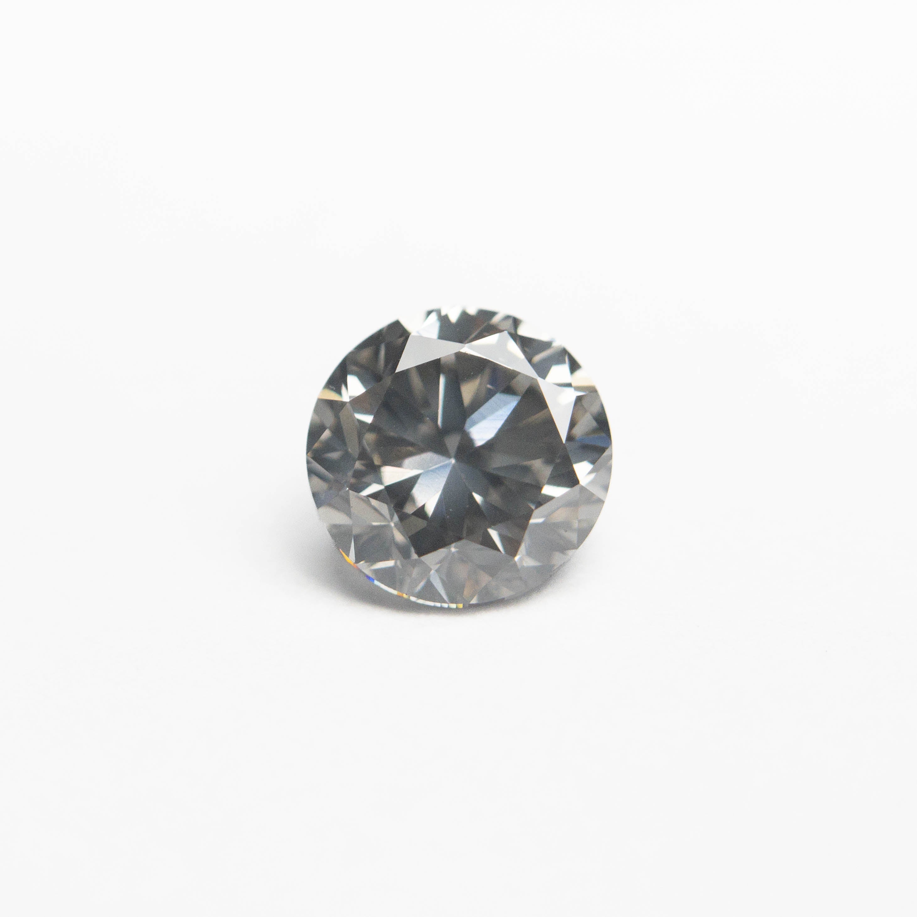 0.70ct Fancy Grey Round Brilliant Cut Diamond - 5.34x5.33x3.57mm (18968) | 18K Gold Engagement Ring | Perfect for Anniversary Gifts & Proposal Jewelry