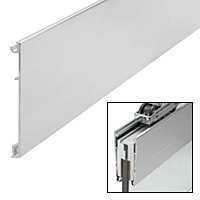 CRL50 Satin Anodized Glass Clamp Cover - Durable Aluminum Edge Protector for Frameless Glass Shower Doors, Shelves & Tabletops (Set of 4) - Perfect for Bathroom, Kitchen & Office Installations