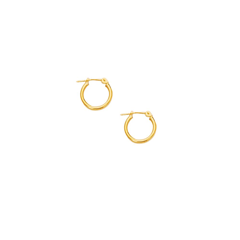 10K Gold Mini 2mm Hoop Earrings for Women - Dainty Everyday Stud Earrings for Work, Date Night & Gifts