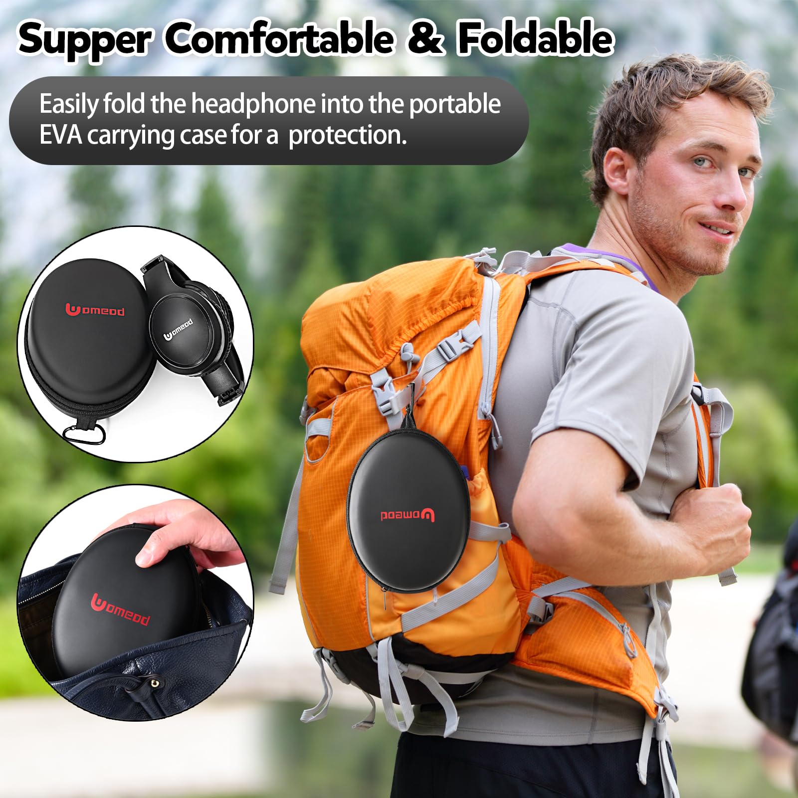 Wireless Bluetooth Over Ear Headphones with 70H Playtime, 3 EQ Modes & Built-in Mic - HiFi Stereo Sound, Deep Bass, Foldable & Lightweight Design for Home, Office, Travel, Gaming & Phone Calls