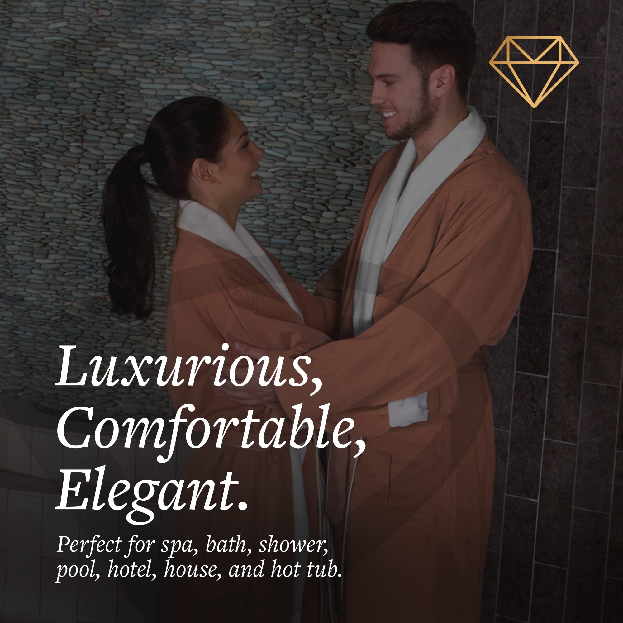 Premium Microfiber Plush Bath Robe with Minx Lining - Ultra Soft Luxury Spa & Hotel Robe for Women & Men - Perfect for Relaxation, Home Spa Days & Resort Getaways