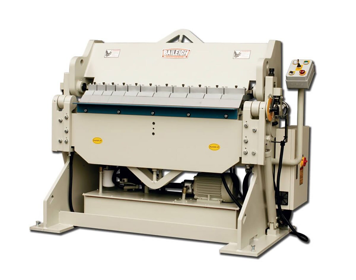 Baileigh Industrial BA9 1000403 Hydraulic Box and Pan Finger Brake BB 4810H - Metal Bending Machine for Sheet Metal Fabrication, HVAC, Automotive & Industrial Applications