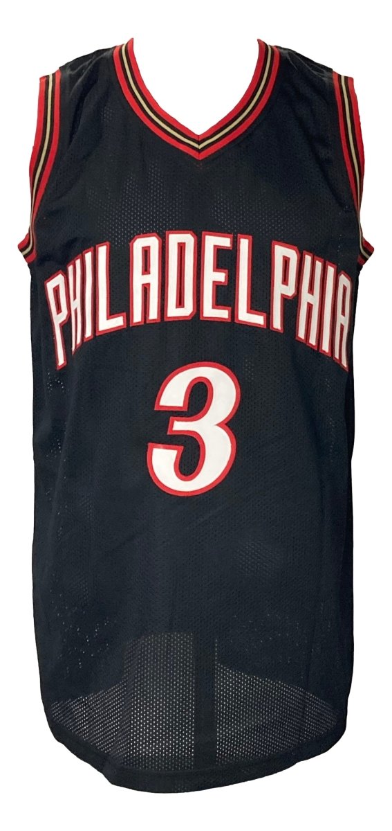 Authentic Allen Iverson Signed Black Pro Style Basketball Jersey with JSA Certificate - Perfect for NBA Memorabilia Collectors and Sports Fans Display