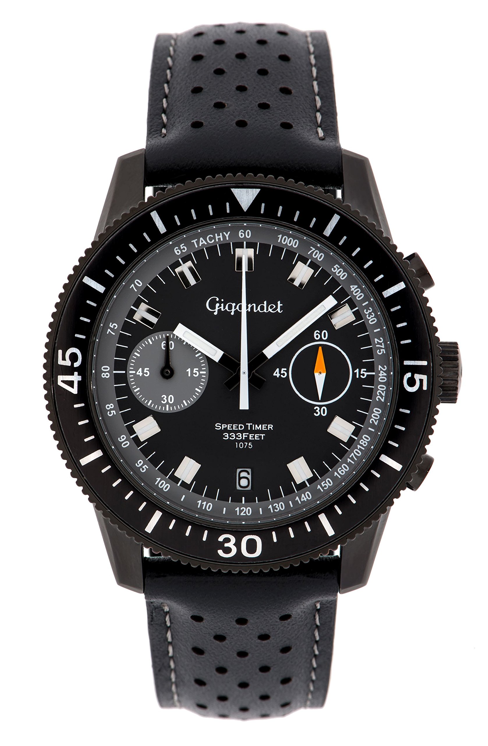 Gigandet Speed Timer Men's Analog Quartz Chronograph Watch - Black G7-007 | Waterproof Sports Watch for Running, Swimming & Outdoor Activities