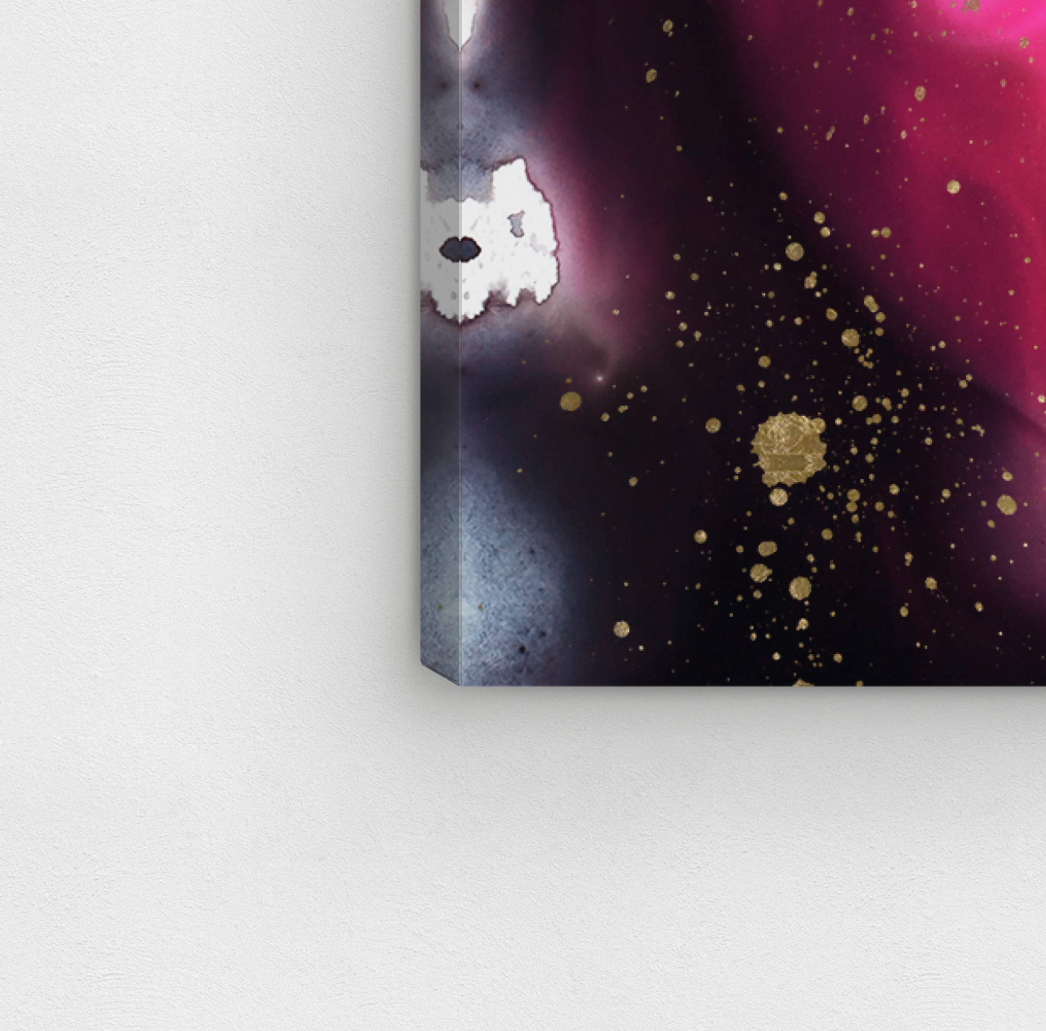 Royal Time Abstract Wall Art Canvas Print - Pink & White Modern Home Decor - 30x45 Inches - Perfect for Living Room, Bedroom & Office Décor