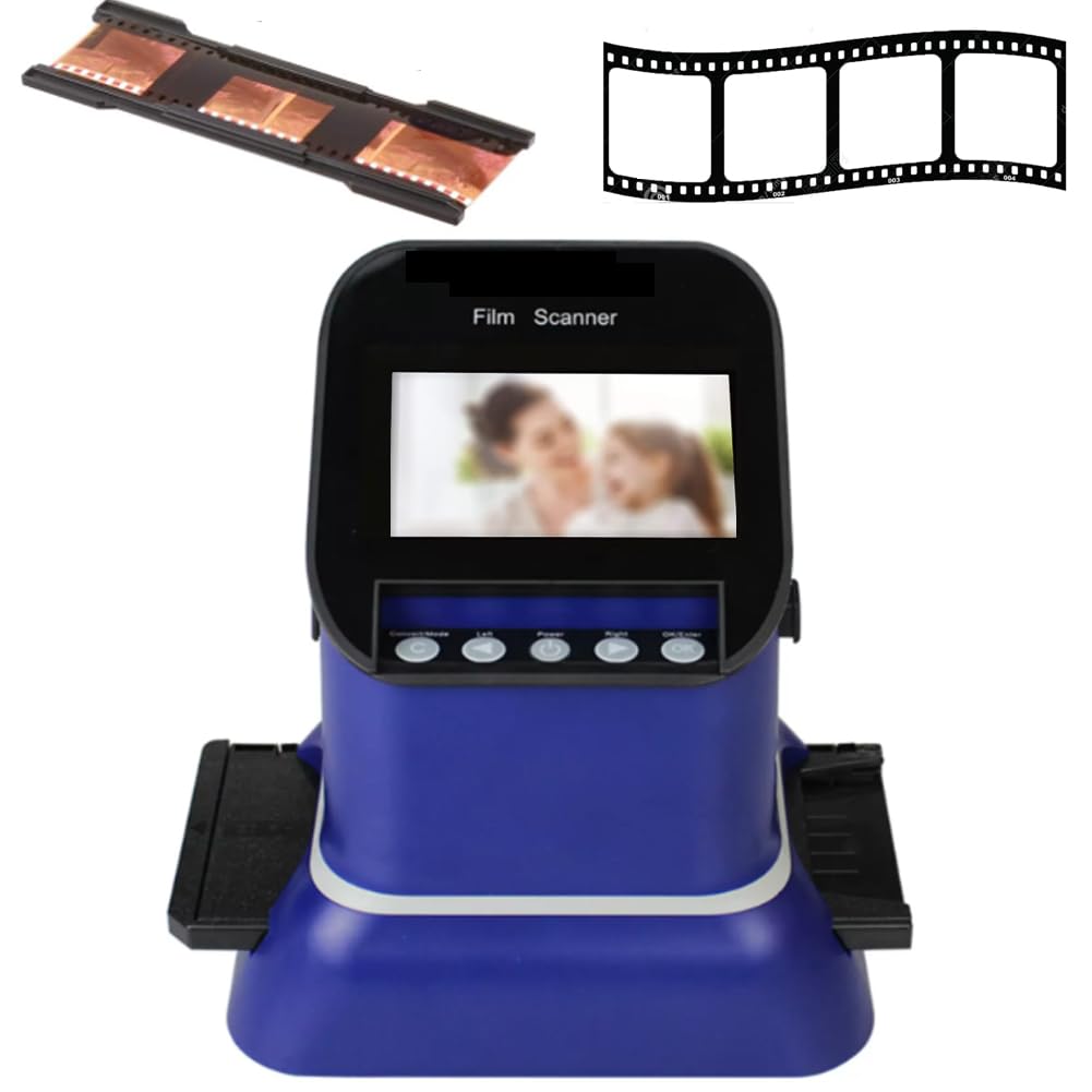 High Resolution Digital Film & Slide Scanner - Convert 135, 120, 126, 127 Negatives to JPEG with 4.3
