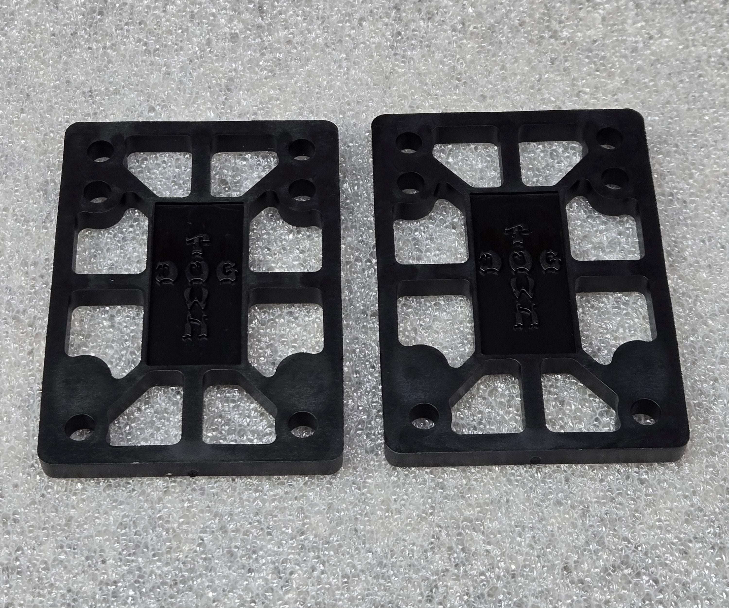 Dogtown 1/4 Inch Skateboard Riser Pads - Shock Absorbing Black PU Pads for Better Performance & Board Protection | Perfect for Street Skating, Vert Ramps & Longboard Cruising
