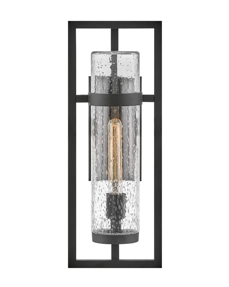 Outdoor Wall Mount Lantern with 1 Light Medium Size - Burnished Bronze Finish - Perfect for Porch, Patio, Garden & Entryway Lighting - Model 81-Bel-4530479