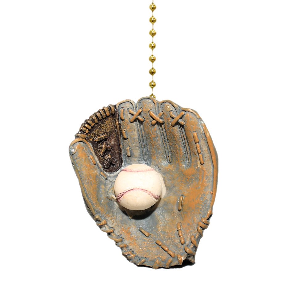 MLB World Series Baseball Glove Ceiling Fan Light Pull - Stylish Sports Decor for Man Cave, Game Room & Baseball Fan Gifts