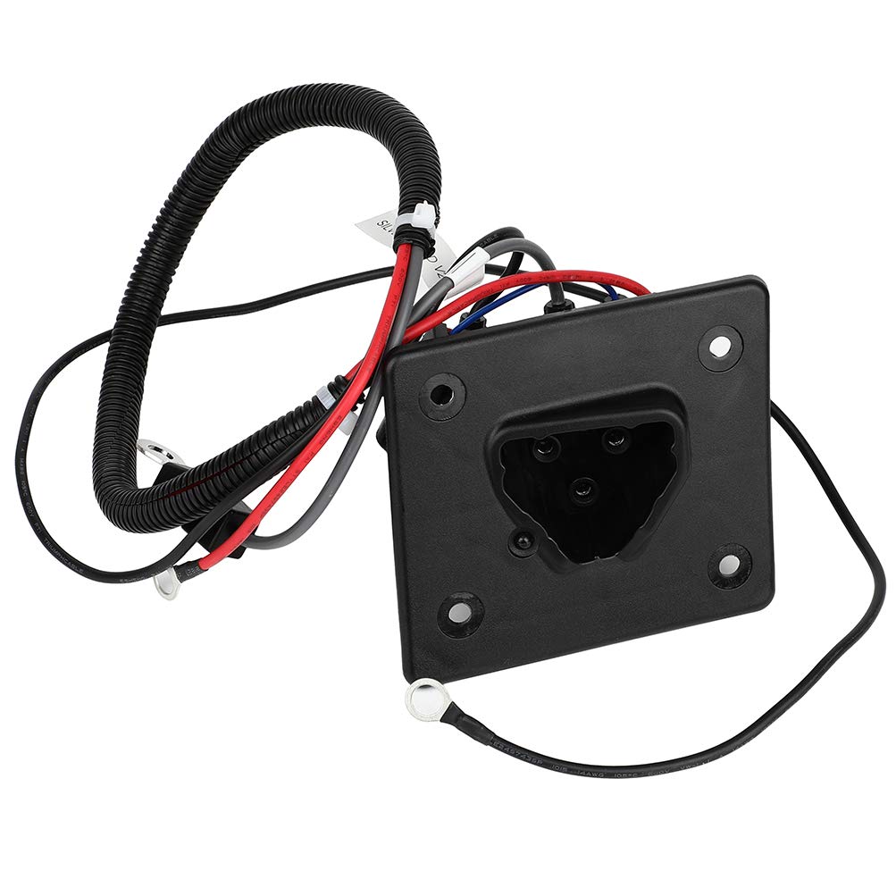 SCITOO 48V Golf Cart Charger Receptacle for EZGO RXV & TXT Models - Compatible with Delta-Q Chargers (OEM 602529) - Perfect for Golf Course Maintenance & Home Charging Stations